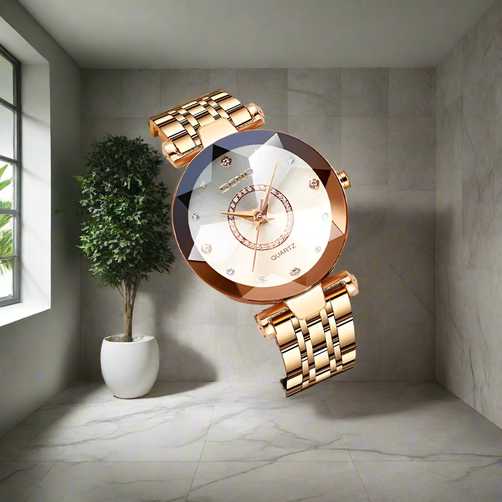 Oceanic Star Women Crystal Watch 2025 Top Brand Luxury Rose Gold Women Bracelet Watch For Ladies Wrist Watch Relogio