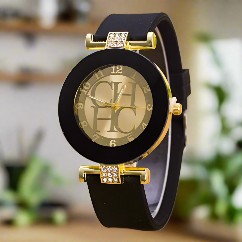 Leather Brand Geneva Casual Quartz Watch Women Crystal Silicone Watches Relogio Feminino Wrist Watch