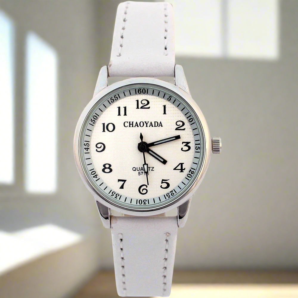 Child Watches Girl Leather Strap Learn Time Kids Watch Students Quartz Wristwatch Casual Fashion Children's Gifts