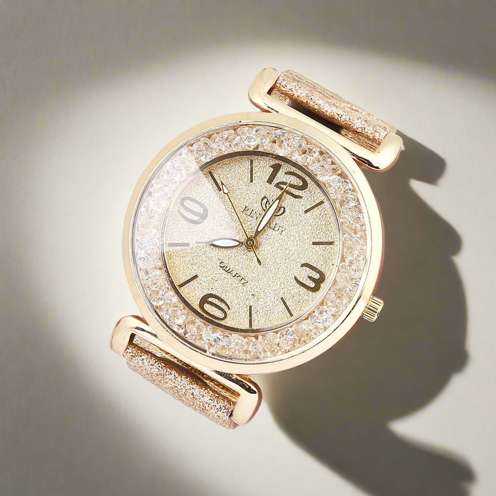 Watch Fashion Women Watches Luxury Crystal Rhinestone Stainless Steel Quartz Wrist Watches