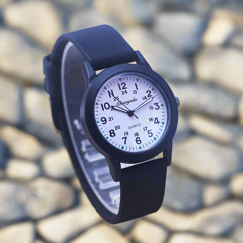 New Style Children Boys Girls Simple 24 Hours Luminous Hands Sports Silicone Strap Watches Jelly Colors Quartz Wristwatches