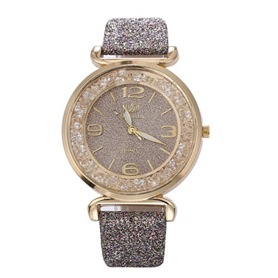 Watch Fashion Women Watches Luxury Crystal Rhinestone Stainless Steel Quartz Wrist Watches