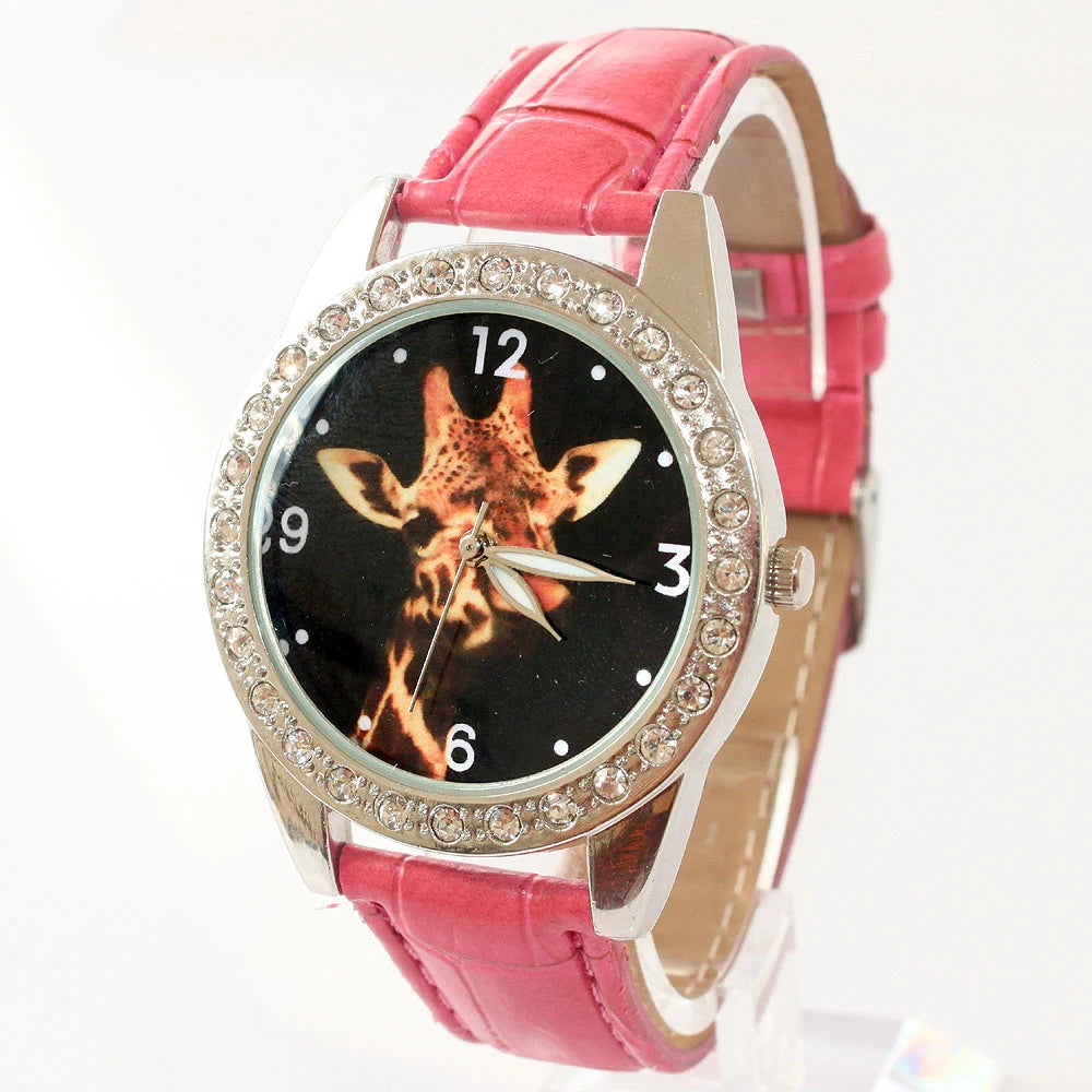 Top Brand Kids Children Fashion Watches Quartz Leather Strap Wrist Watch Boys Girls watches cartoon watches horse dial