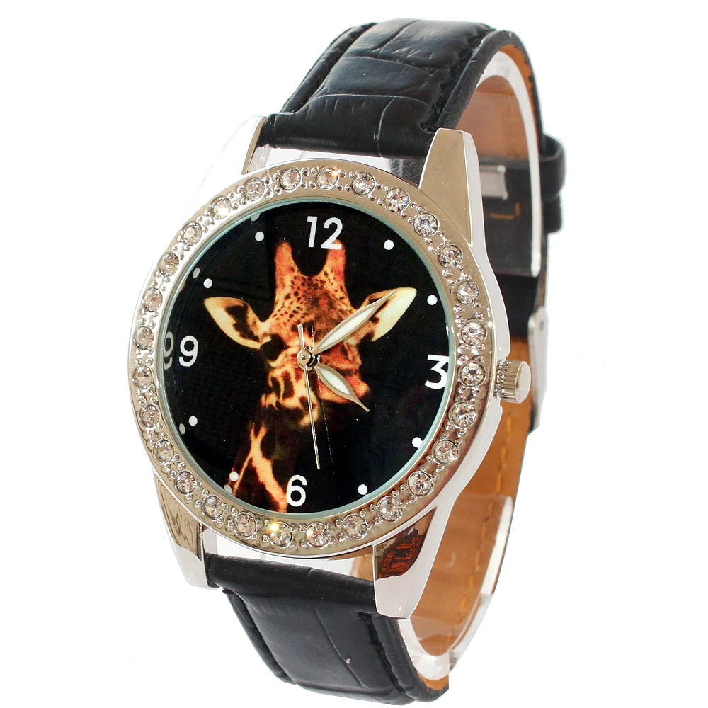 Top Brand Kids Children Fashion Watches Quartz Leather Strap Wrist Watch Boys Girls watches cartoon watches horse dial