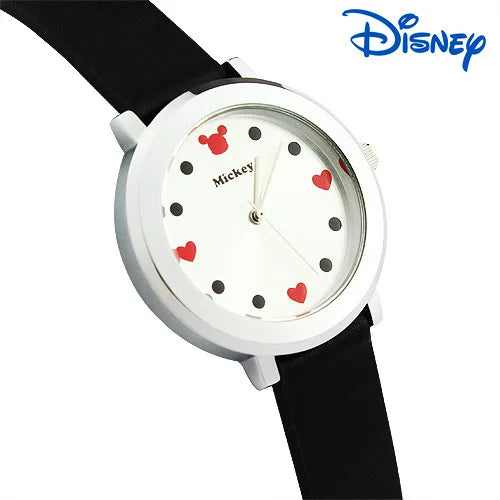 Disney Mickey mouse quartz Wristwatch simple true belt ultra-thin dial watch women Water Resistant Leather Alloy Buckle