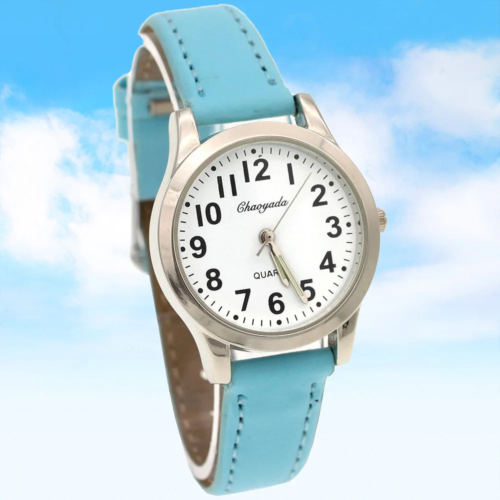 Fashion Student Boy Watch Girls Watches Women Leather Watch Quartz Wristwatches For Kids
