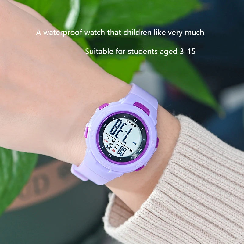 Kids Watches Fashion Luminous Waterproof Alarm Clock Smart Watches Boys and Girls Student Electronic Watch Gift