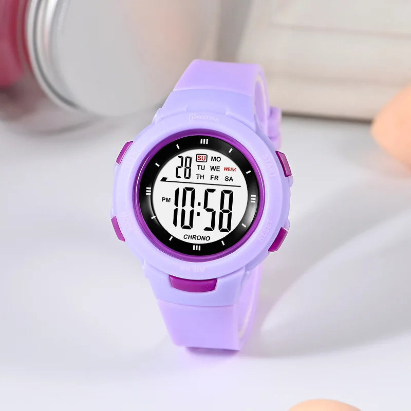 Kids Watches Fashion Luminous Waterproof Alarm Clock Smart Watches Boys and Girls Student Electronic Watch Gift