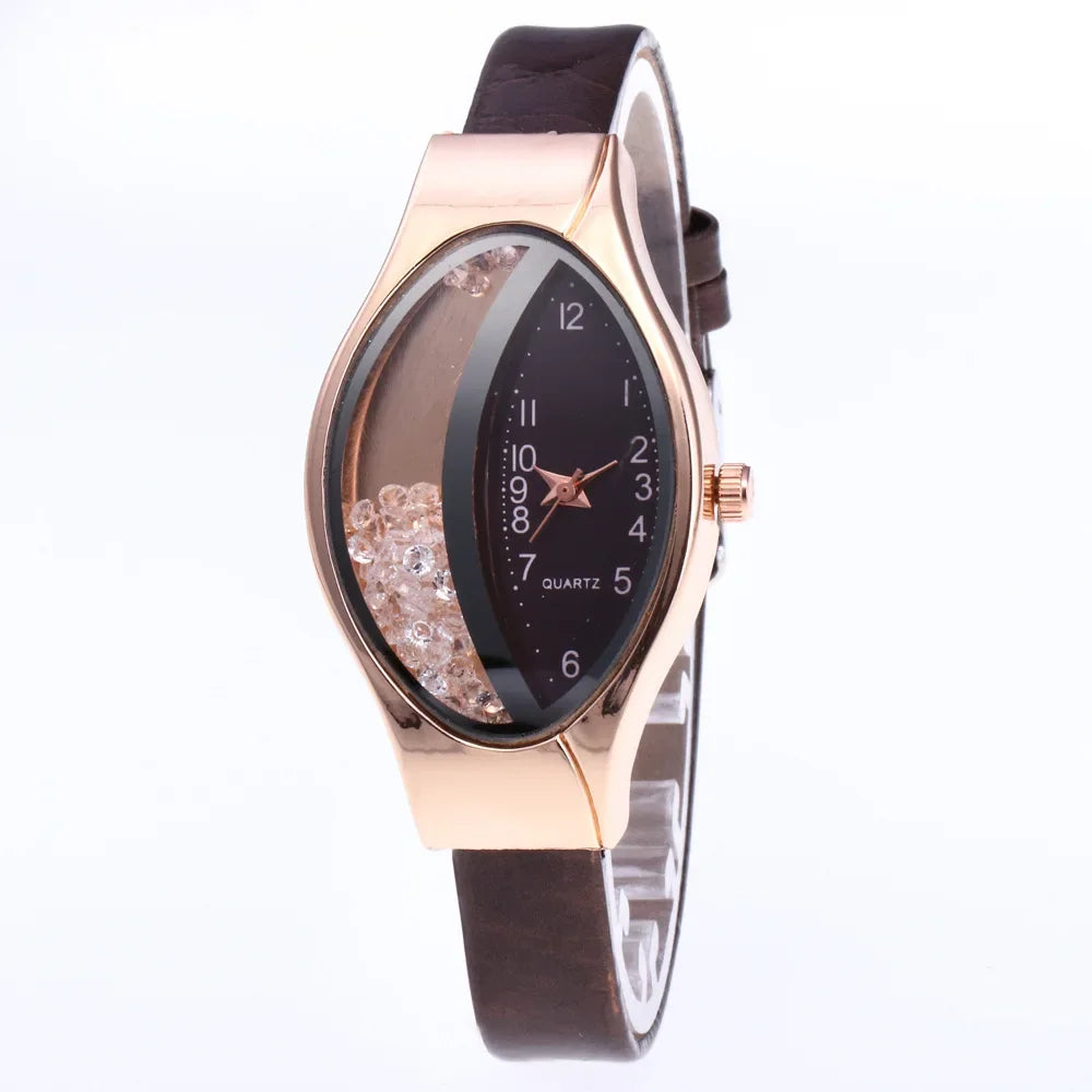Fashion Women Watch Luxury Brand Ladies Clock Watches Pu Leather Wristwatch Women Watch Gift Montre Femme
