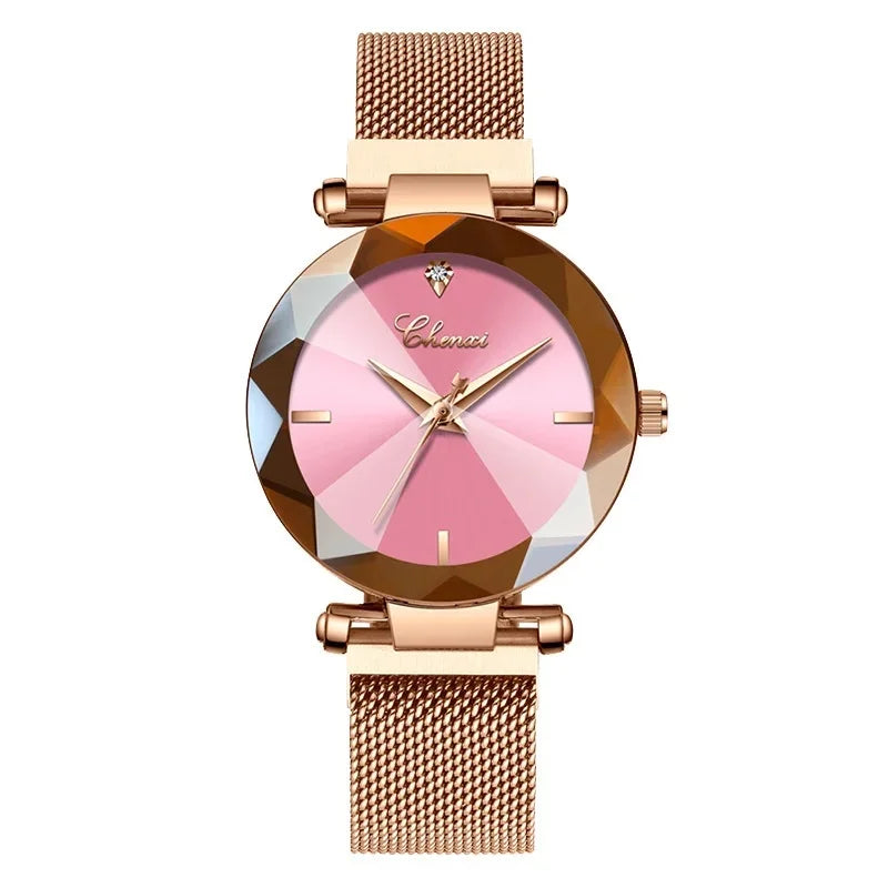 New Hot  Season Waterproof Ladies/Women Fashionable Watch Band Simple Design Versatile Net Strap Small Dial Elegant Gift Mechanica