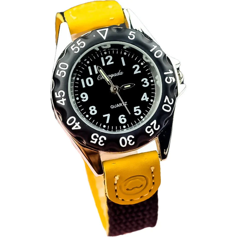 Cute Boys Girls Quartz Watch Kids Children's Fabric Strap Student Time Clock Wristwatch Colorful Number Dial birthday Gifts