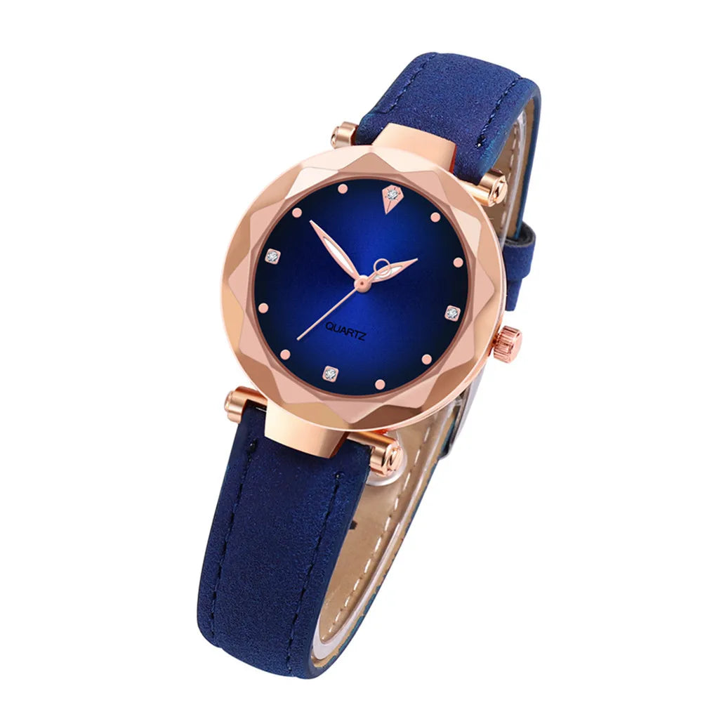 Luxury Watch For Women Leather Quartz Watch Women'S Watch Stainless Steel Dial Casual Bracelet Watch Women'S Date Watch
