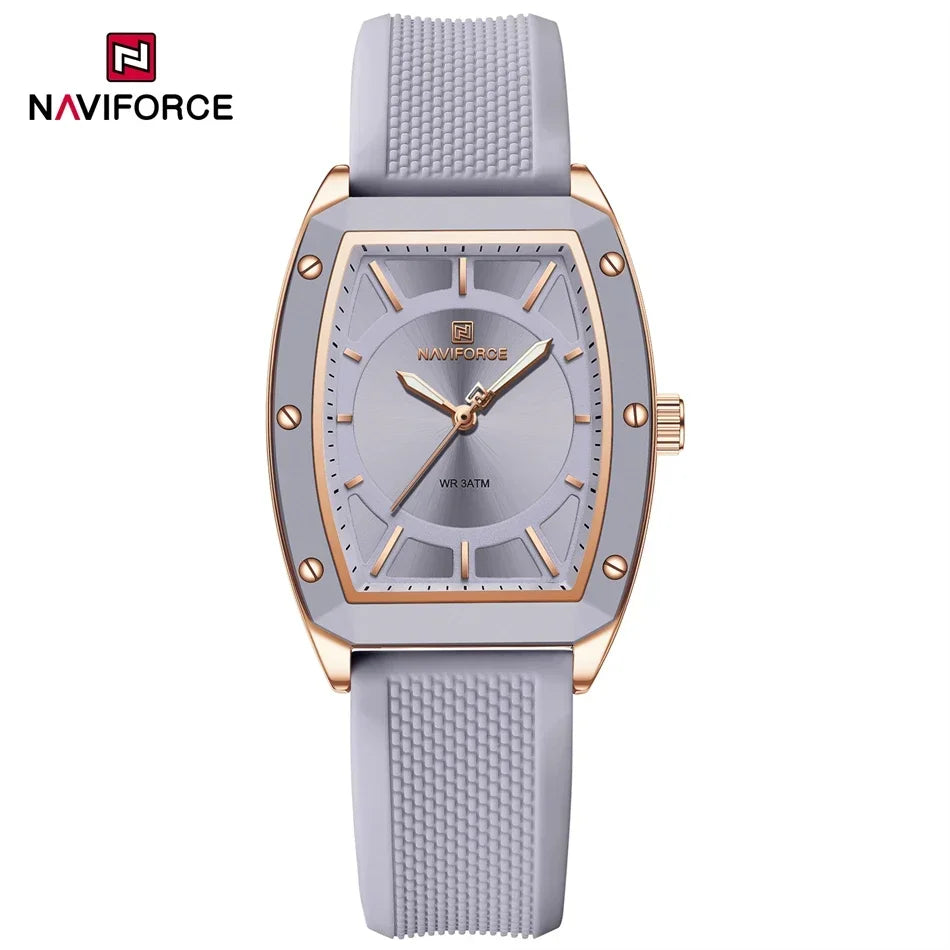 Women Quartz Watches Silicone Strap Student Sports Watch Big Dial Simple Tonneau Waterproof Wristwatches