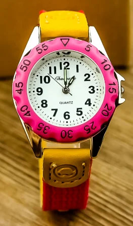 Cute Boys Girls Quartz Watch Kids Children's Fabric Strap Student Time Clock Wristwatch Colorful Number Dial birthday Gifts