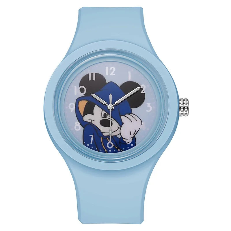 Disney Minnie Mouse Children Watch Mickey Minnie Mouse Anime Figure Watches Children Cartoon Quartz Watches for Girls Gifts