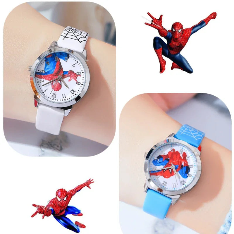 Spiderman Cartoon Children's Watches Boys Wristwatch Primary and Secondary School Students Waterproof Quartz Watch