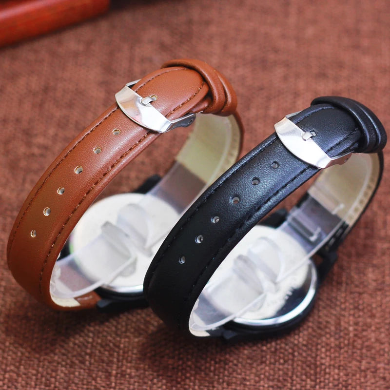2024 new simple fashion leather strap watches for woman man children boys young students 12hours quartz waterproof watches clock