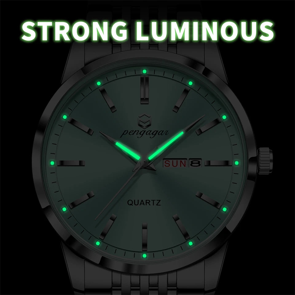2025 New Top Brand Luxury Man Wristwatch Waterproof Luminous Date Men Watches Stainless Steel Quartz 43mm Men's Watch Male reloj
