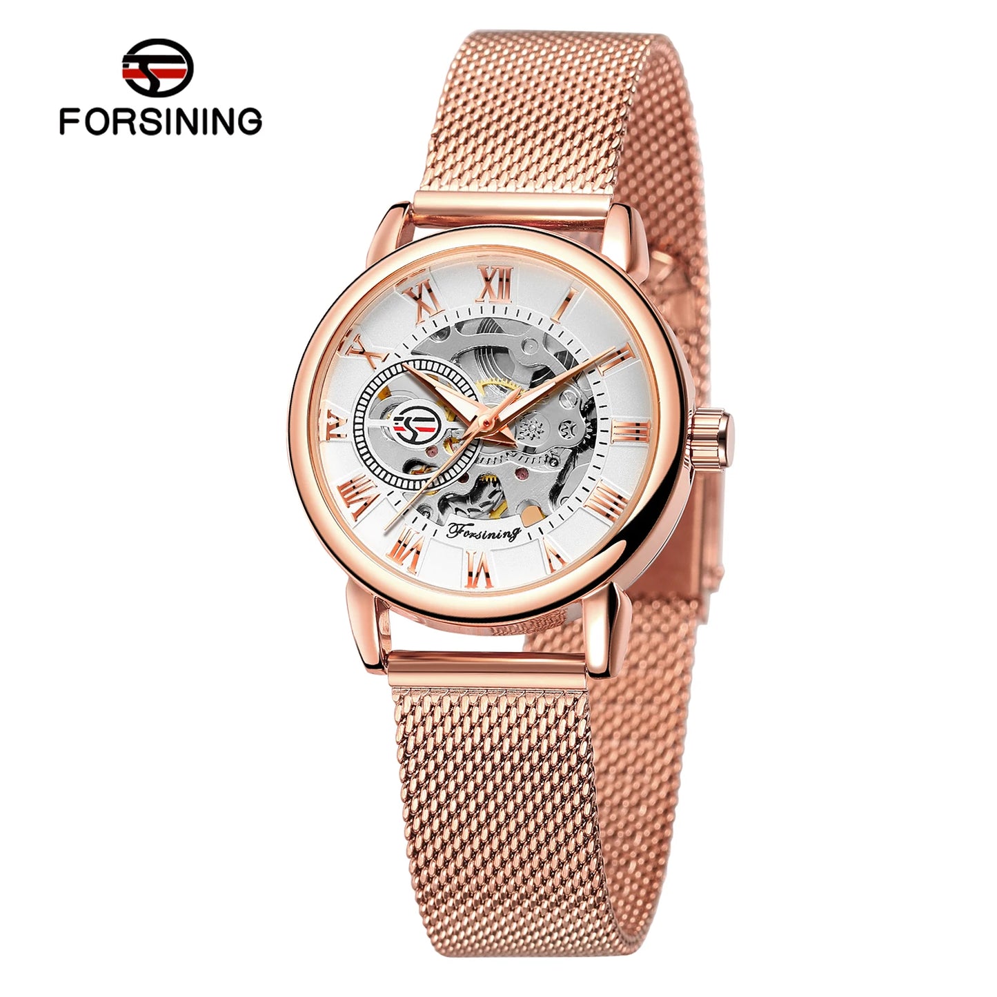 2024 High End Luxury Brands Steel Skeleton Mechanical Woman Watch Ladies Watches Stainless Steel Fashion Women's Wristwatch