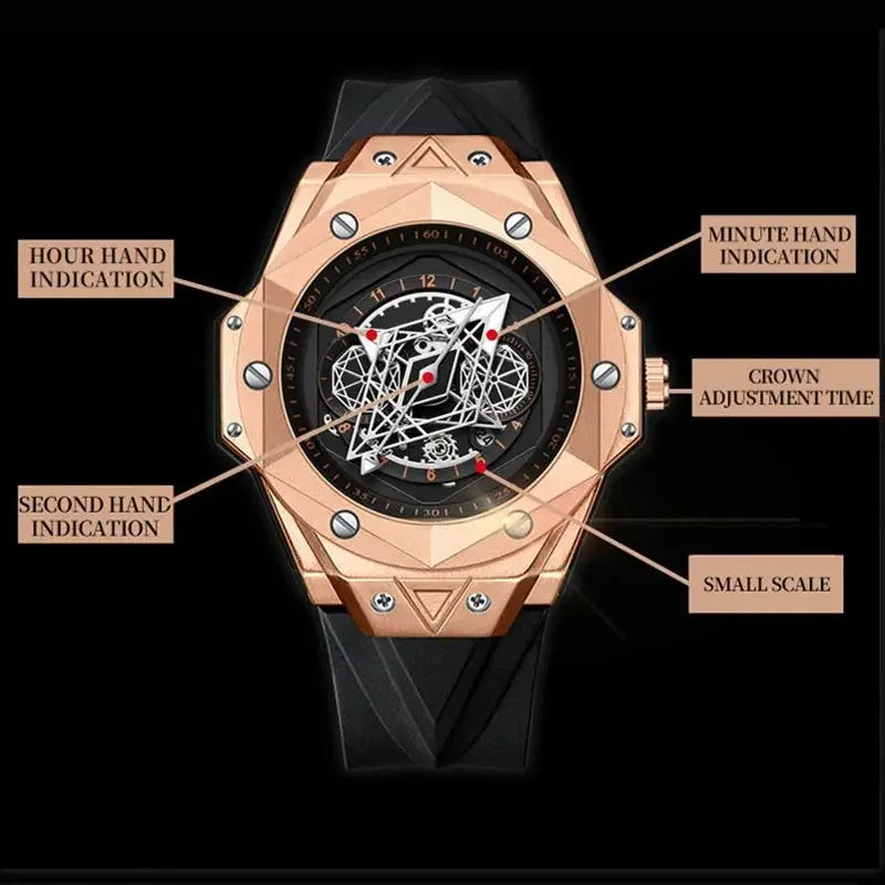 Men Watch Top Brand Luxury Sports Waterproof Quartz Clock Stainless Steel Business Leather Male Mens Watches Relogio Masculino