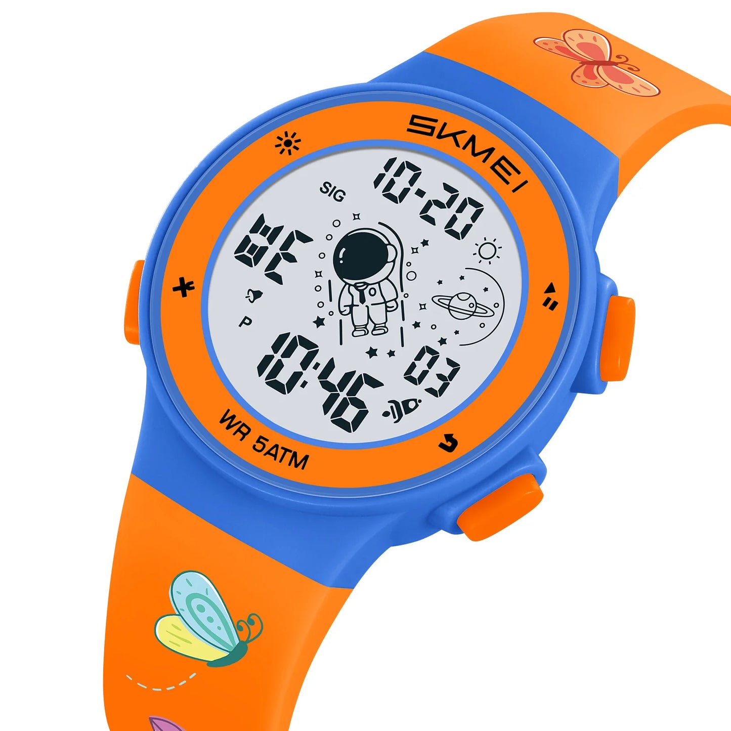 Skmei Kids Digital Watches Fashion TPU Strap Colorful Light LED Waterproof Children Boy Girl Sports Wristwatch with Alarm Clock