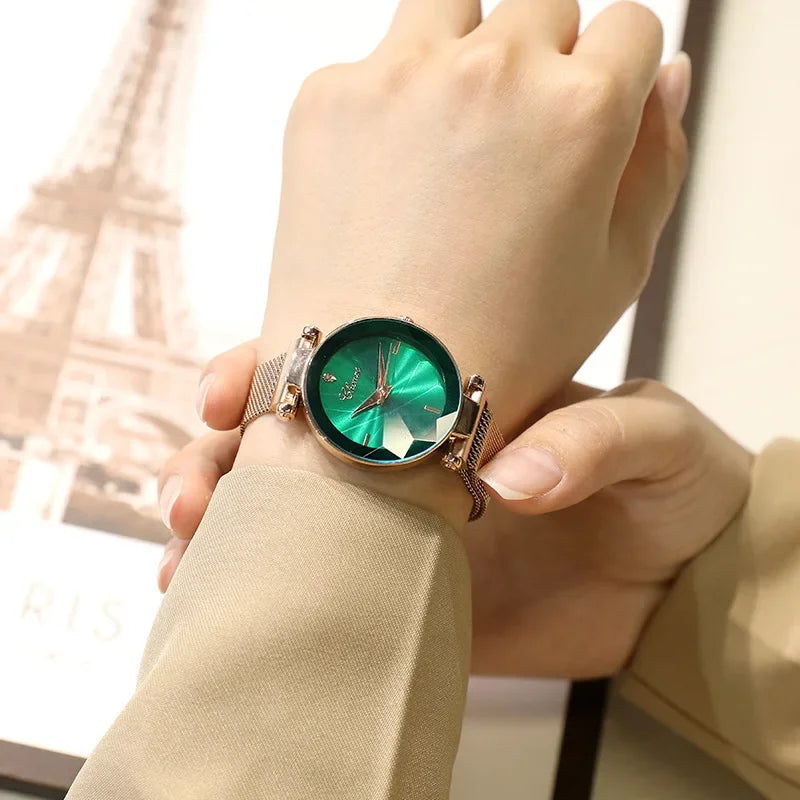 New Hot  Season Waterproof Ladies/Women Fashionable Watch Band Simple Design Versatile Net Strap Small Dial Elegant Gift Mechanica