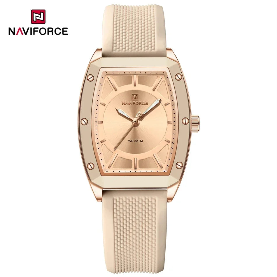 Women Quartz Watches Silicone Strap Student Sports Watch Big Dial Simple Tonneau Waterproof Wristwatches