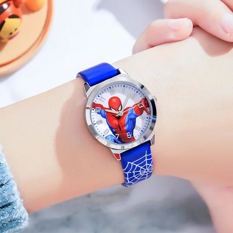 Spiderman Cartoon Children's Watches Boys Wristwatch Primary and Secondary School Students Waterproof Quartz Watch
