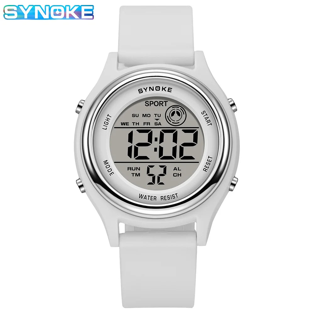 SYNOKE Colorful Children Seven Lights Watches Sport Students Digital Watch For Kids Waterproof Electronic Watch Shock Resist