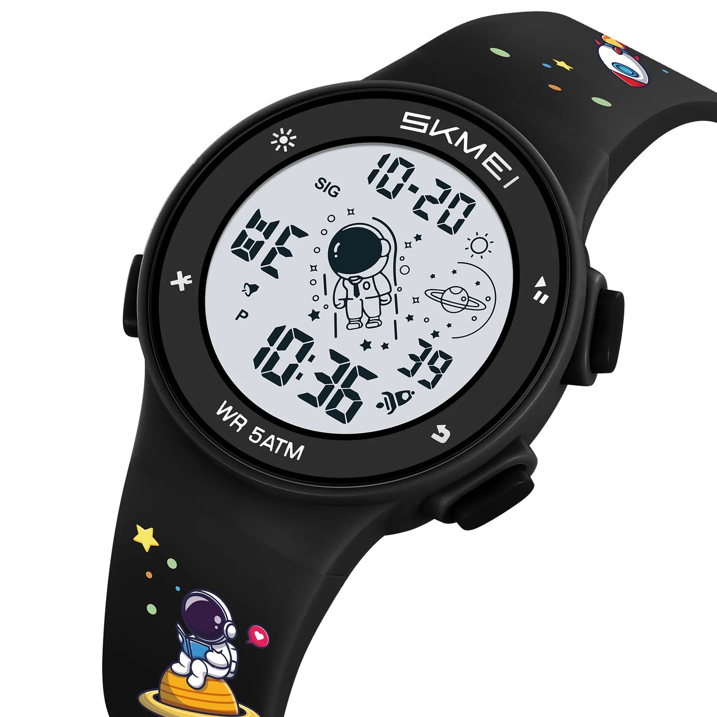 Skmei Kids Digital Watches Fashion TPU Strap Colorful Light LED Waterproof Children Boy Girl Sports Wristwatch with Alarm Clock