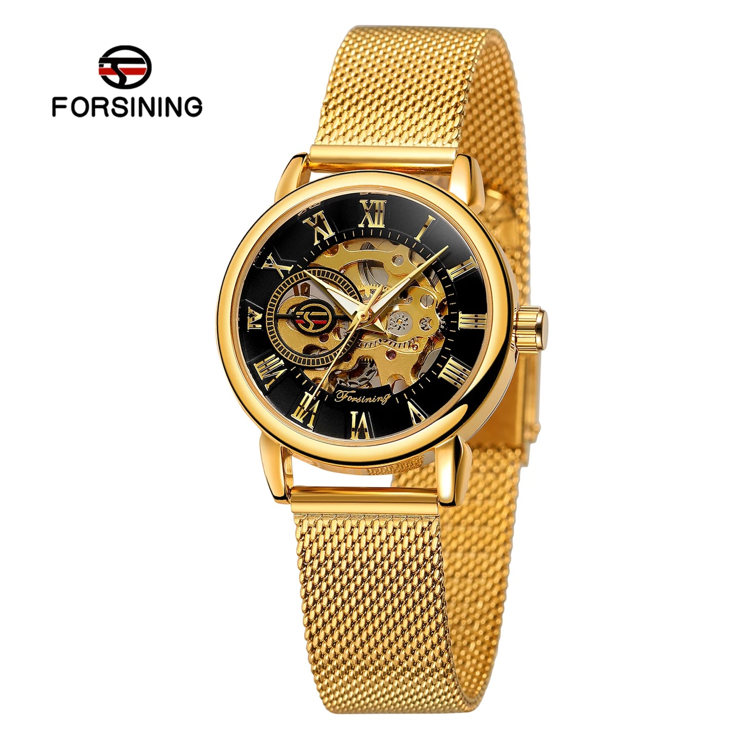 2024 High End Luxury Brands Steel Skeleton Mechanical Woman Watch Ladies Watches Stainless Steel Fashion Women's Wristwatch