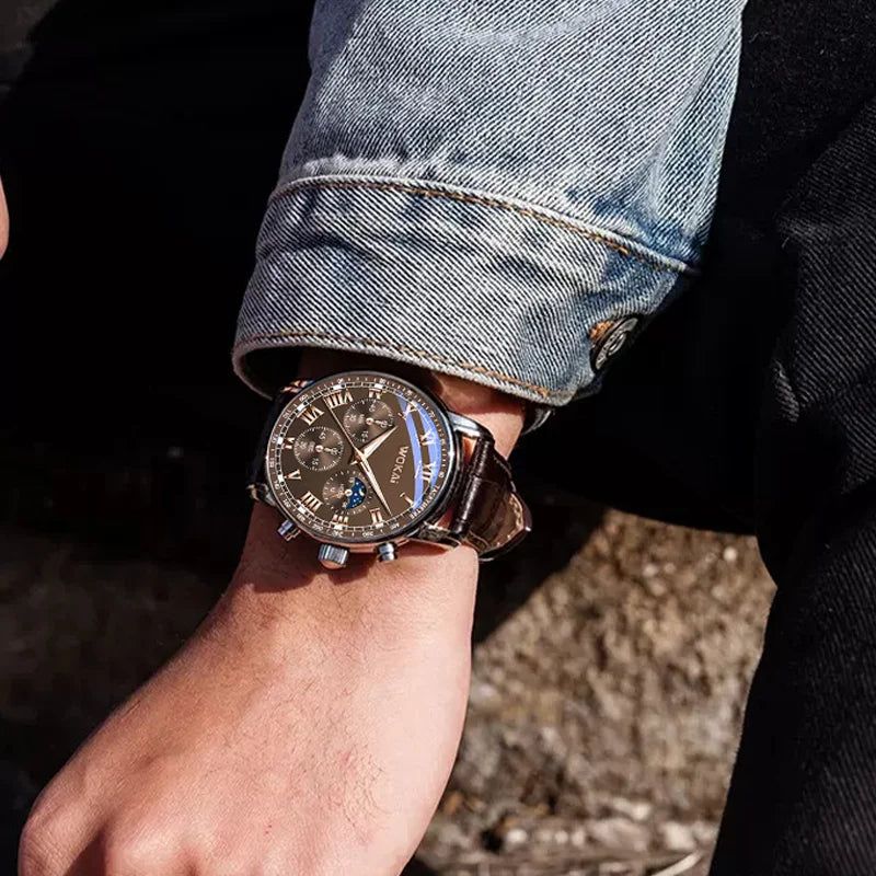 Fashion New Sentiment Watch Classic Retro Men and Women Belt Quartz Watch Business Quartz