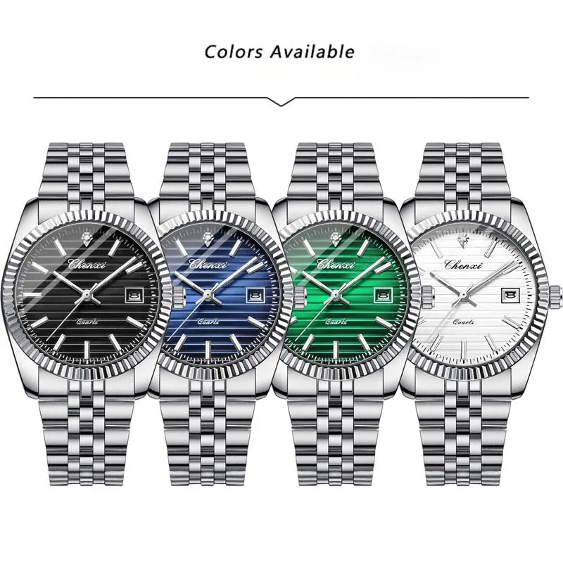 Luxury Stainless Steel Watch For Man 35mm Small Dial Waterproof Men Watch Casual Quartz Men's Watches Male