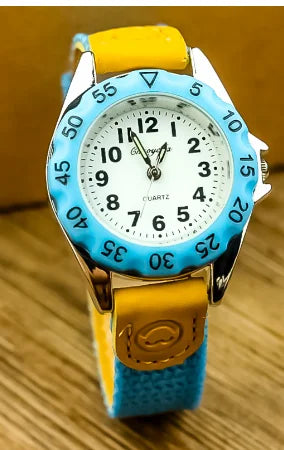 Cute Boys Girls Quartz Watch Kids Children's Fabric Strap Student Time Clock Wristwatch Colorful Number Dial birthday Gifts