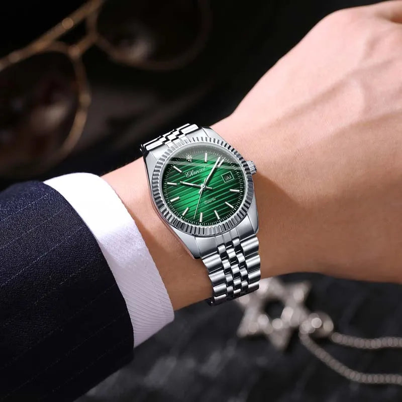 Luxury Stainless Steel Watch For Man 35mm Small Dial Waterproof Men Watch Casual Quartz Men's Watches Male