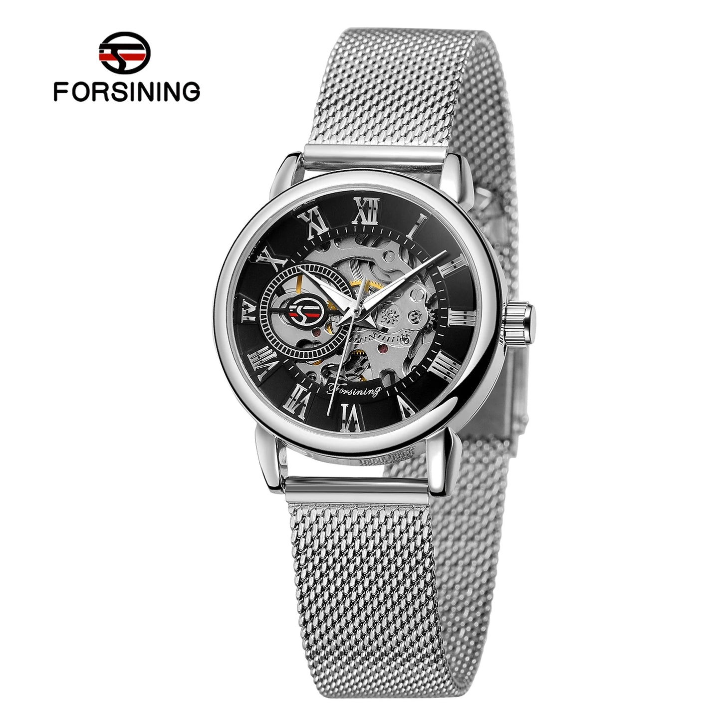 2024 High End Luxury Brands Steel Skeleton Mechanical Woman Watch Ladies Watches Stainless Steel Fashion Women's Wristwatch