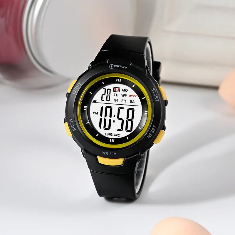Kids Watches Fashion Luminous Waterproof Alarm Clock Smart Watches Boys and Girls Student Electronic Watch Gift