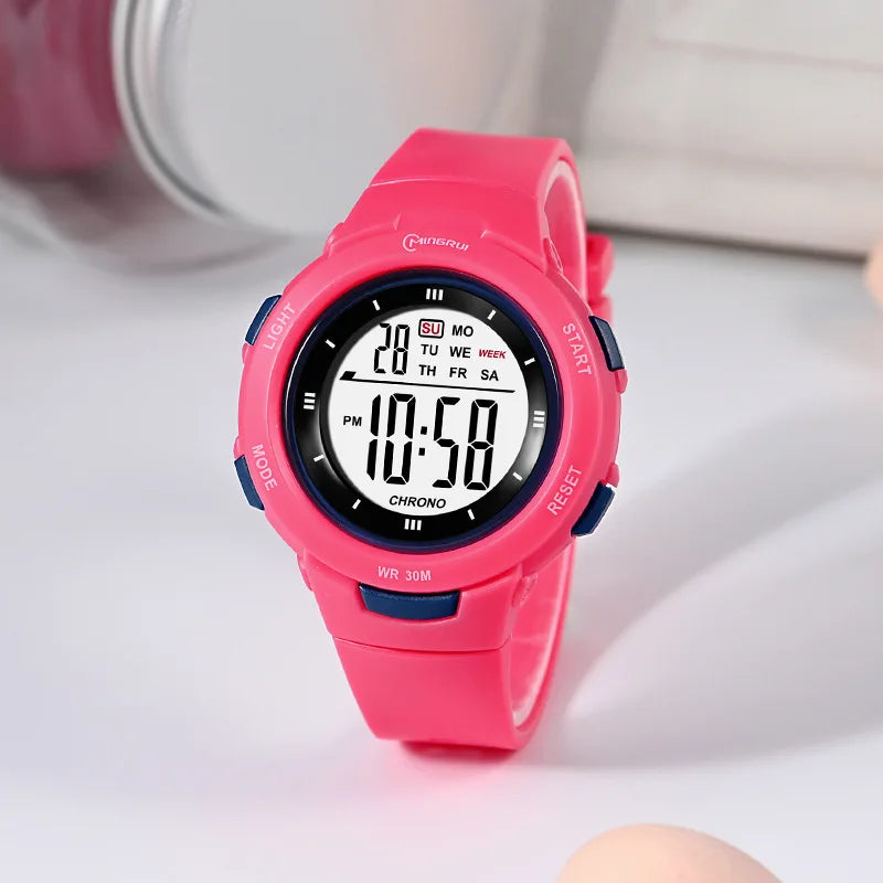 Kids Watches Fashion Luminous Waterproof Alarm Clock Smart Watches Boys and Girls Student Electronic Watch Gift