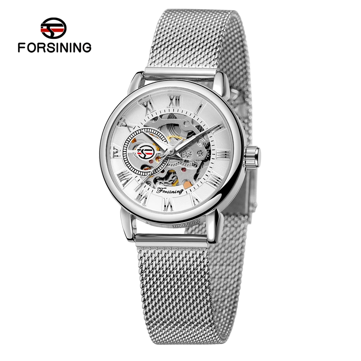 2024 High End Luxury Brands Steel Skeleton Mechanical Woman Watch Ladies Watches Stainless Steel Fashion Women's Wristwatch