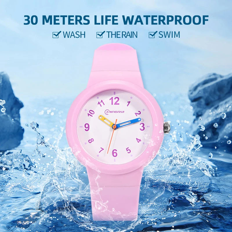 3-12 Year Old Children's Watch Fashion Simple Sports Comfortable Waterproof High Boys Girls Quality Quartz Watches