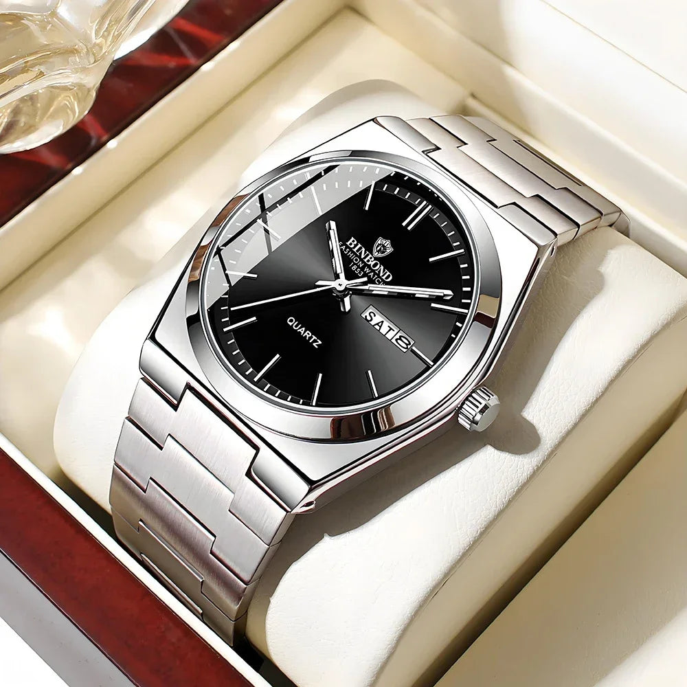 Casual Business Fashion Quartz Wristwatches Gold Movement Clock Men Luxury Watch Automatic Watches Mens Gifts