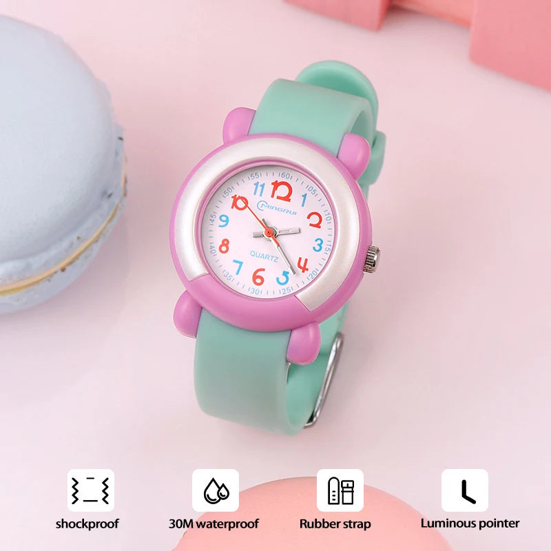 Fashionable kids watch waterproof hands cute cartoon multi-color electronic watch clock gift Watch for children