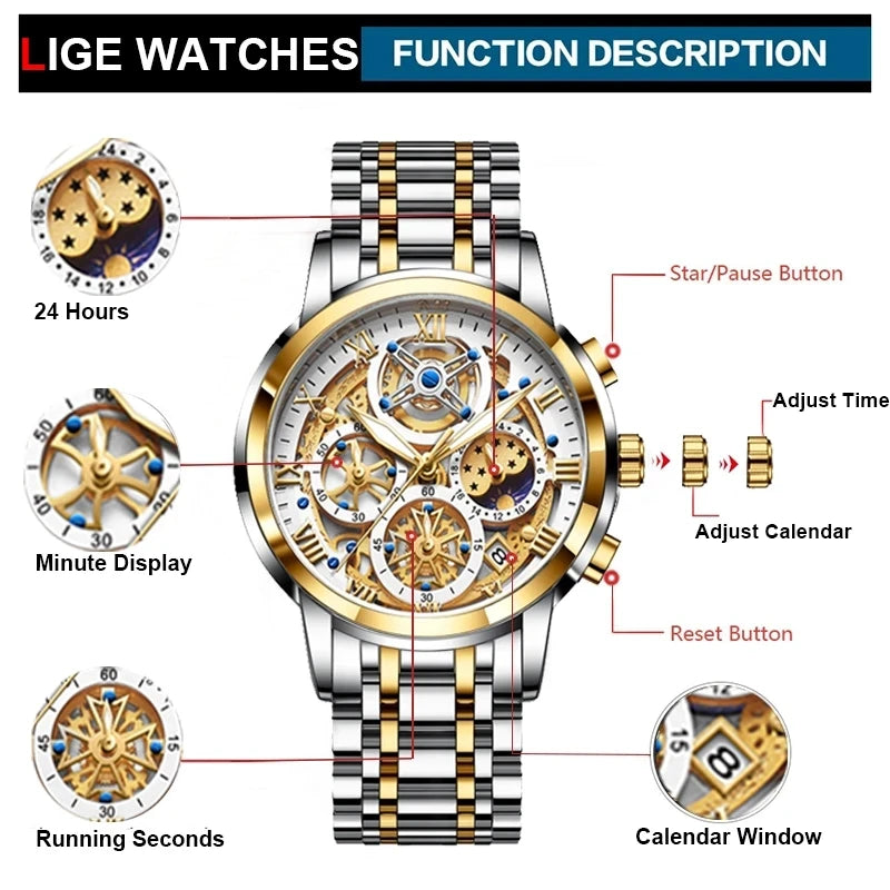 Brand Luxury Gold Women Watches Fashion Waterproof Ladies Watch Woman Quartz Wrist Watch Relogio Feminino Montre Femme