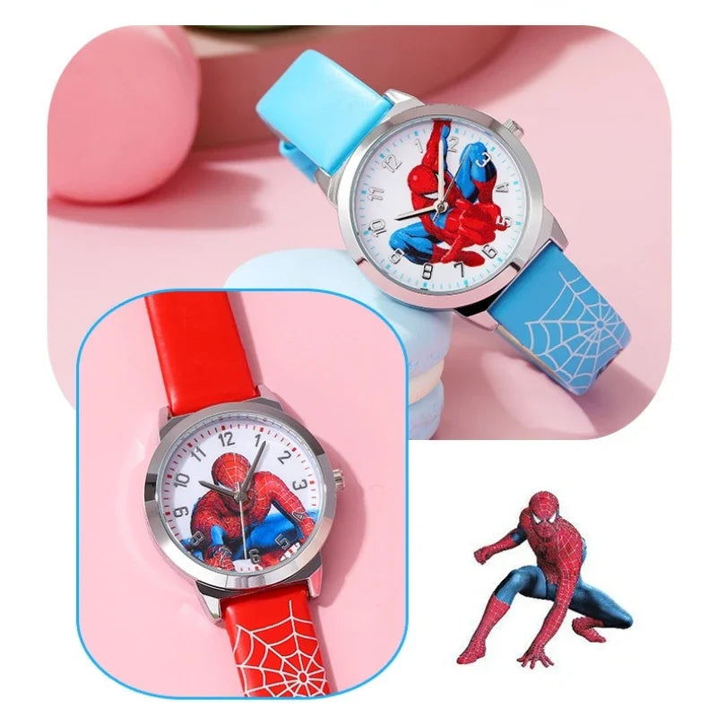Spiderman Cartoon Children's Watches Boys Wristwatch Primary and Secondary School Students Waterproof Quartz Watch