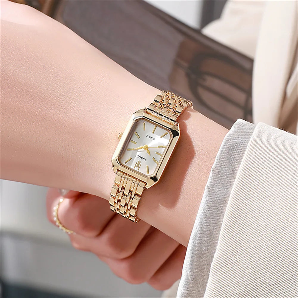 Women Watch Light Luxury Brand Stainless Steel Ladies Business Watches Female Student Fashion Quartz Watches UTHAI