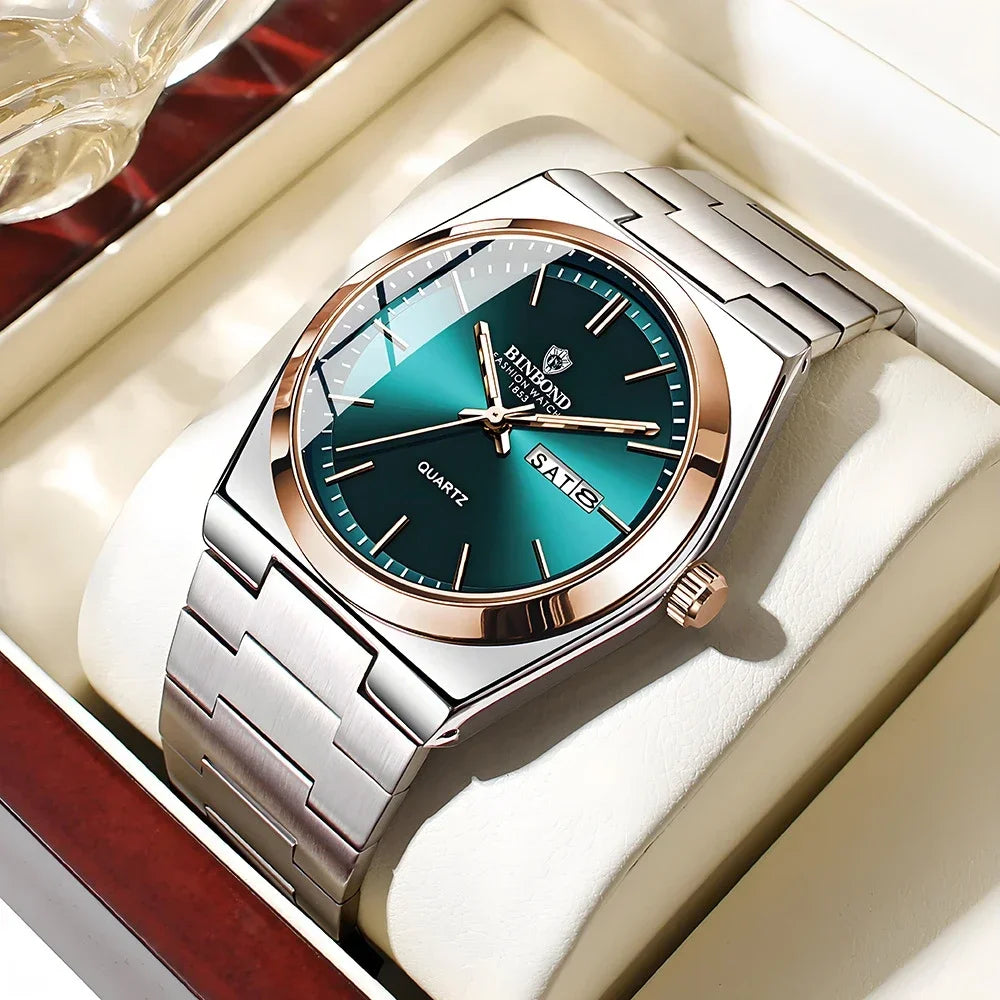 Casual Business Fashion Quartz Wristwatches Gold Movement Clock Men Luxury Watch Automatic Watches Mens Gifts