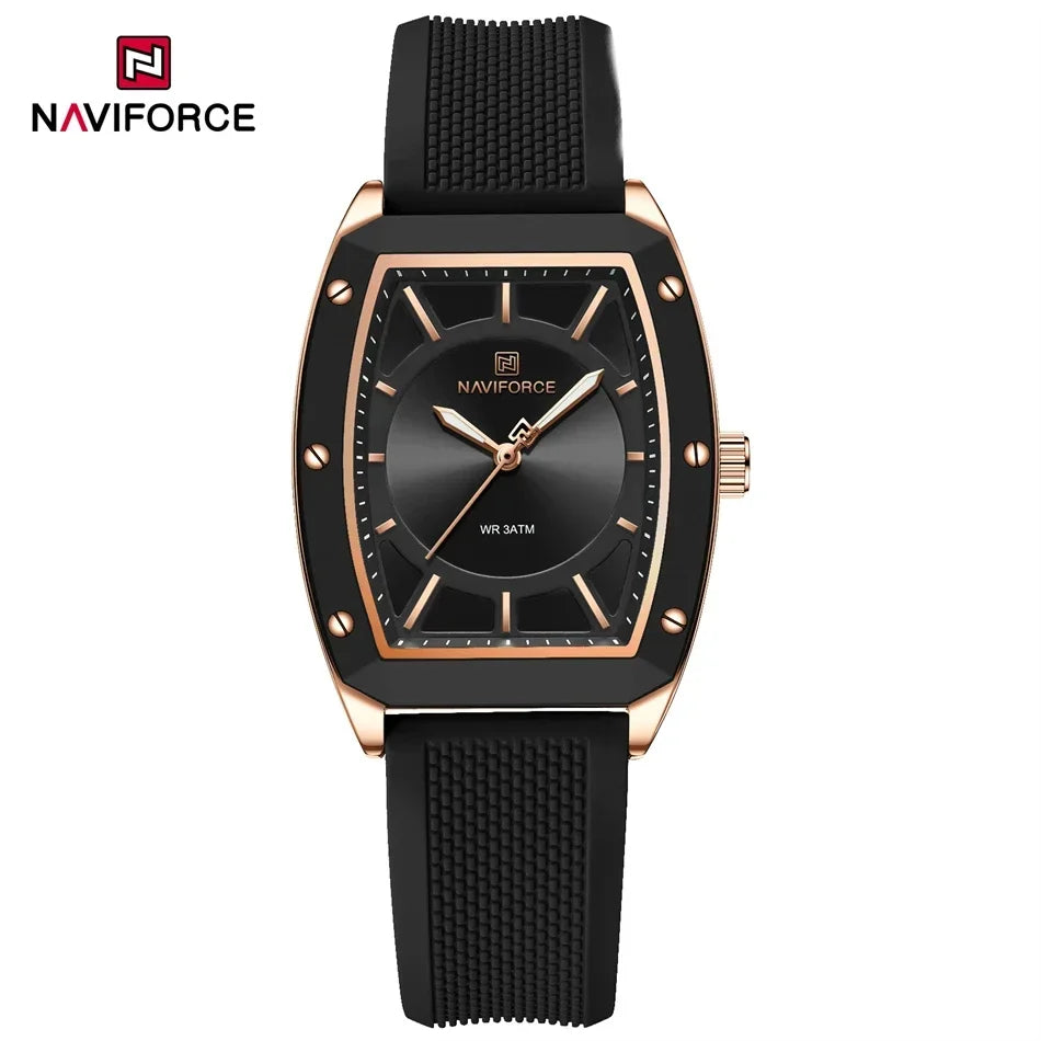Women Quartz Watches Silicone Strap Student Sports Watch Big Dial Simple Tonneau Waterproof Wristwatches