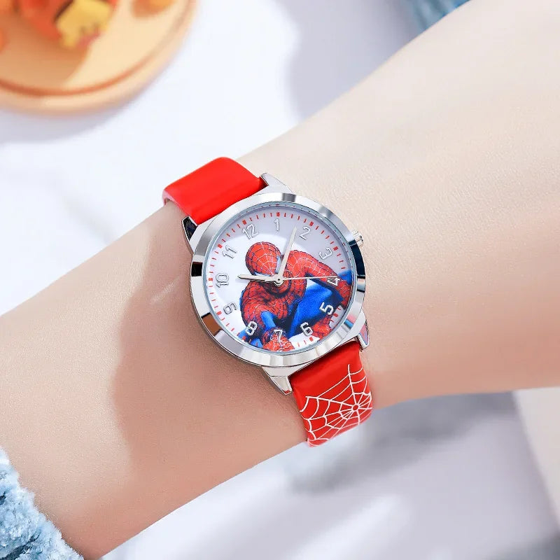 Spiderman Cartoon Children's Watches Boys Wristwatch Primary and Secondary School Students Waterproof Quartz Watch