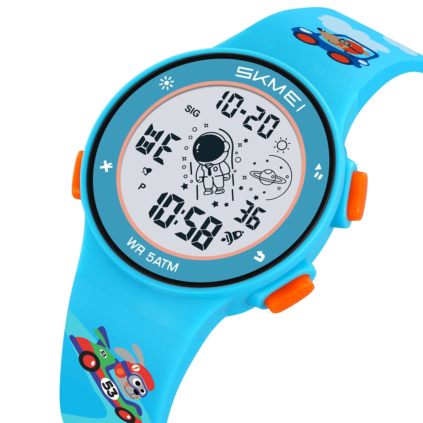 Skmei Kids Digital Watches Fashion TPU Strap Colorful Light LED Waterproof Children Boy Girl Sports Wristwatch with Alarm Clock