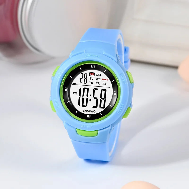 Kids Watches Fashion Luminous Waterproof Alarm Clock Smart Watches Boys and Girls Student Electronic Watch Gift